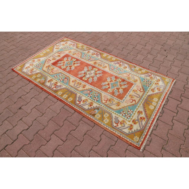 Size: 4.1 x 7.1 ft (126 X 217 cm) 50 x 85 inches Color: Beige, Mustard, Mint, Red, Cream, Baby Blue Material: 100% Hand...