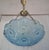 Art Deco French Ceiling Lamp in Blue Glass with Brass Mounting, 1930s, in Very Good conditions. Designed 1920 to 1949 Up...