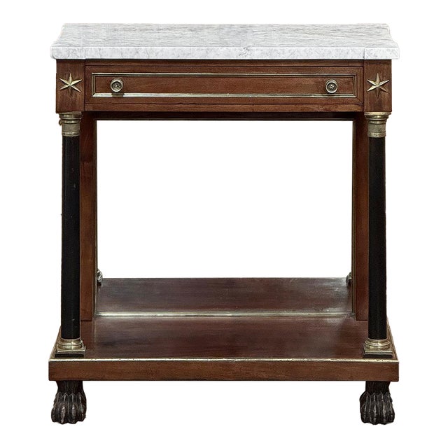 Early 19th Century French Empire Period Marble Top Console ~ Pier Table For Sale