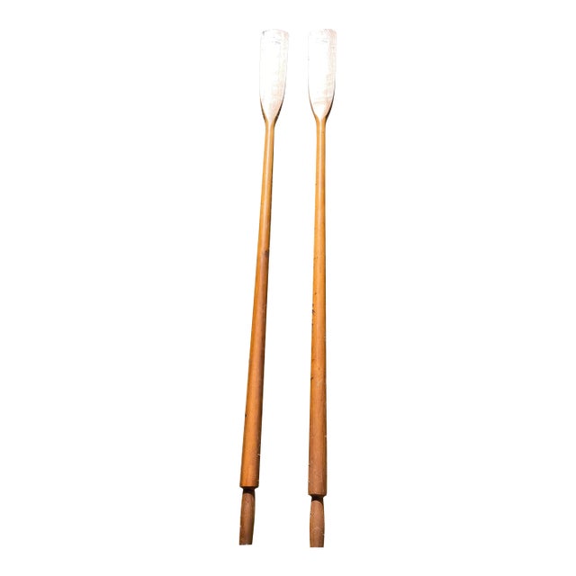 Vintage Pair of Boat Oars by Smoker’s For Sale
