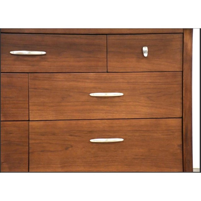 Brown 1960s Refinished Walnut Dresser by Drexel Profile For Sale - Image 8 of 8