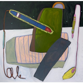 Drawing Tools, Original Abstract Painting by Rebekah Andrade For Sale