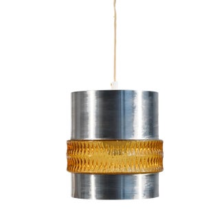 Pendant Lamp in Metal and Glass, 1960s For Sale
