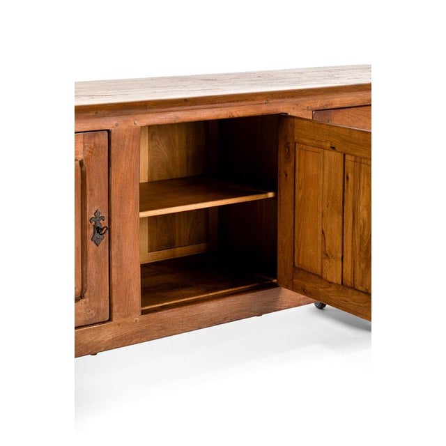 Brown Mid-Century Modern French Sideboard in Oak For Sale - Image 8 of 14