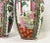 Ceramic Mid Century Asian Famille Rose Vases of Hand Painted Porcelain With Gold Accents- a Pair For Sale - Image 7 of 12