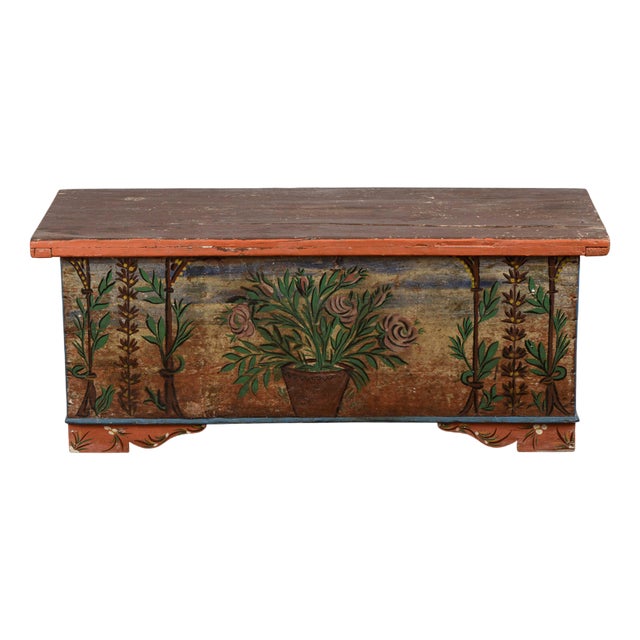 Painted Fir Chest, Early 1900s For Sale