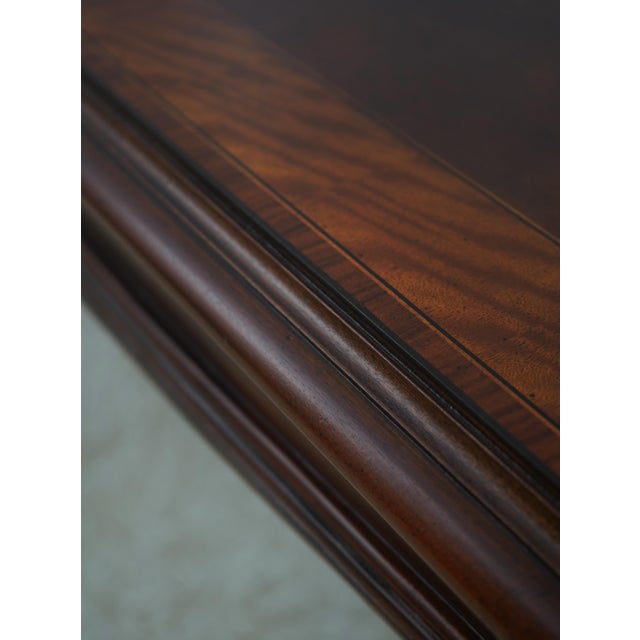 Brown Maitland Smith Mahogany Louis XVI Inlaid Dining Table For Sale - Image 8 of 18
