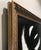 Abstract original art by Leslie Poteet Busker. Black, charcoal, and white. Vintage gold frame is in excellent condition....
