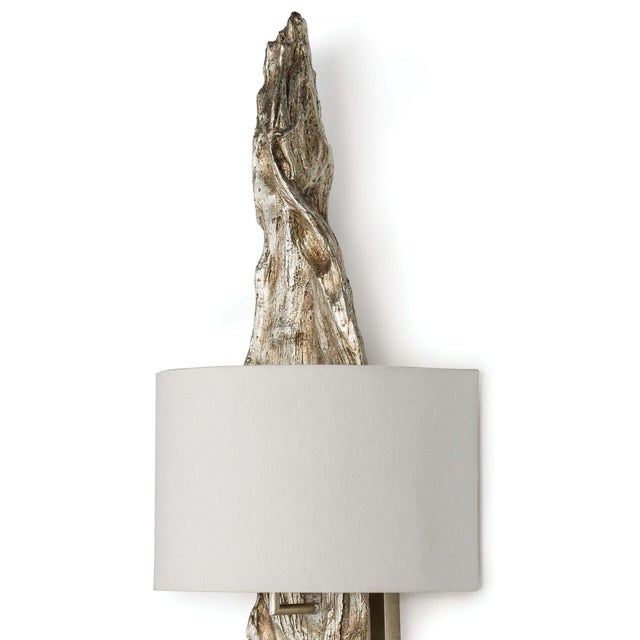 Traditional Regina Andrew Driftwood Sconce in Ambered Silver Leaf For Sale - Image 3 of 7