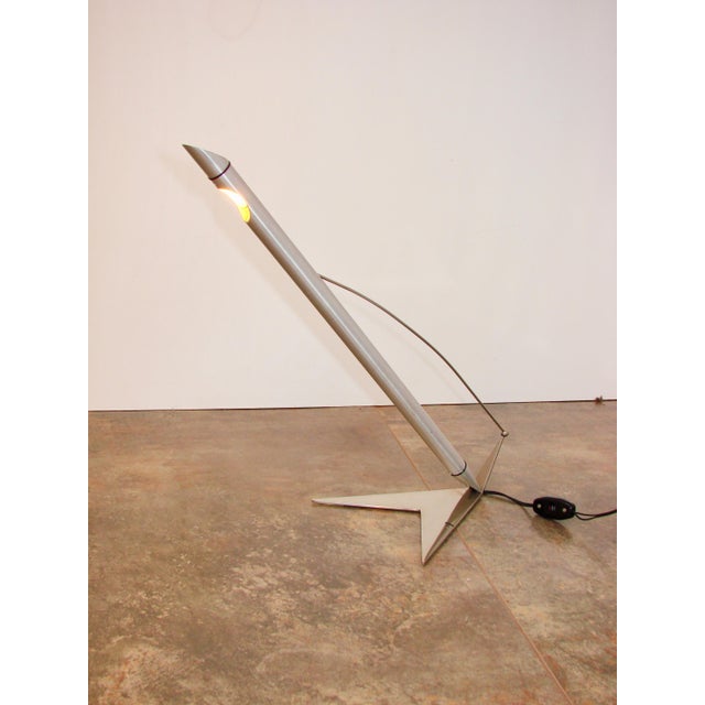 1990s Space Age Lamp in Nickel-Plated Brass and Aluminium, 1990s For Sale - Image 5 of 8