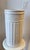 Beautiful white ribbed pottery umbrella/cane stand with a banded vine and leaf pattern at the top, possibly Weller...