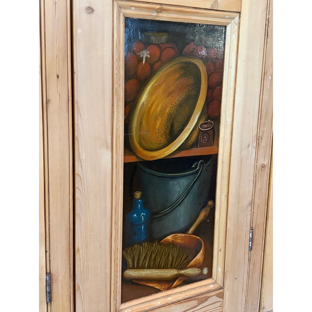 Late 19th Century Antique 19th Century English Scrubbed Pine Cupboard For Sale - Image 5 of 12