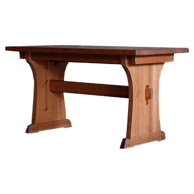 Large Scandinavian Modern Pine Sports Table by Axel Einar Hjorth for Nordiska Kompaniet, 1930s For Sale