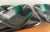 For lovers of thick Murano style glass, this pair of Blenko green ashtrays are a must. Heavy, thick luscious to the core....