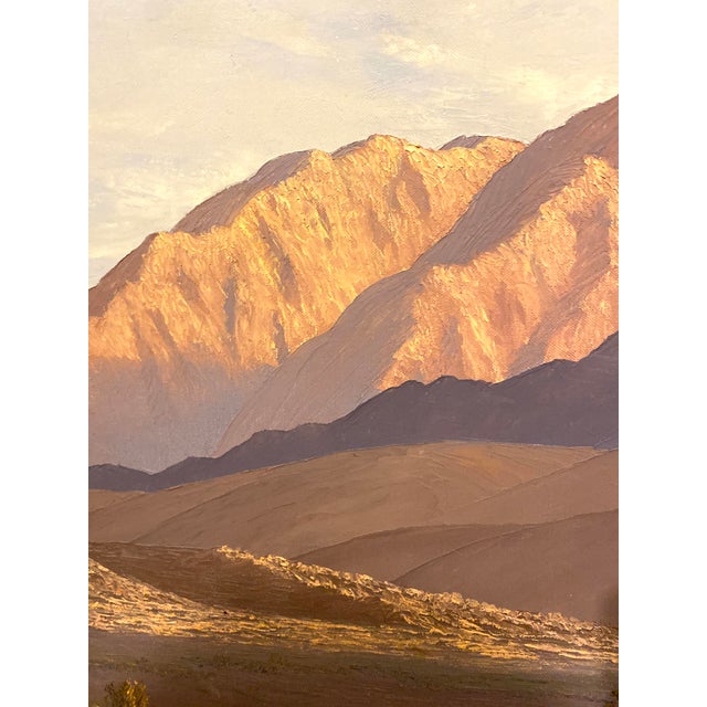 Realism John W. Hilton Desert Oil Painting Large 43" California Southwest Landscape Art For Sale - Image 3 of 17