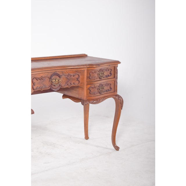 Vintage Dressing Table in Carved Wood, 1920s For Sale - Image 3 of 12