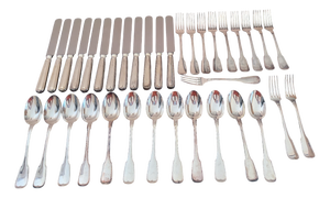 800 Silver Cutlery Set, Italy, 1980s, Set of 36