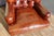 Pair of 1990s Henredon Churchill Tufted Distressed Brown Leather Club Chairs For Sale In Los Angeles - Image 6 of 18