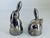 Silver Late 20th Century Vintage Godinger Silverplate Rabbit, Bunny Salt & Pepper Shakers- A Pair For Sale - Image 8 of 11