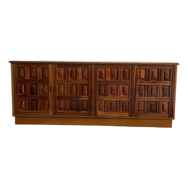 Vintage Brutalist Spanish Sideboard 1960s For Sale