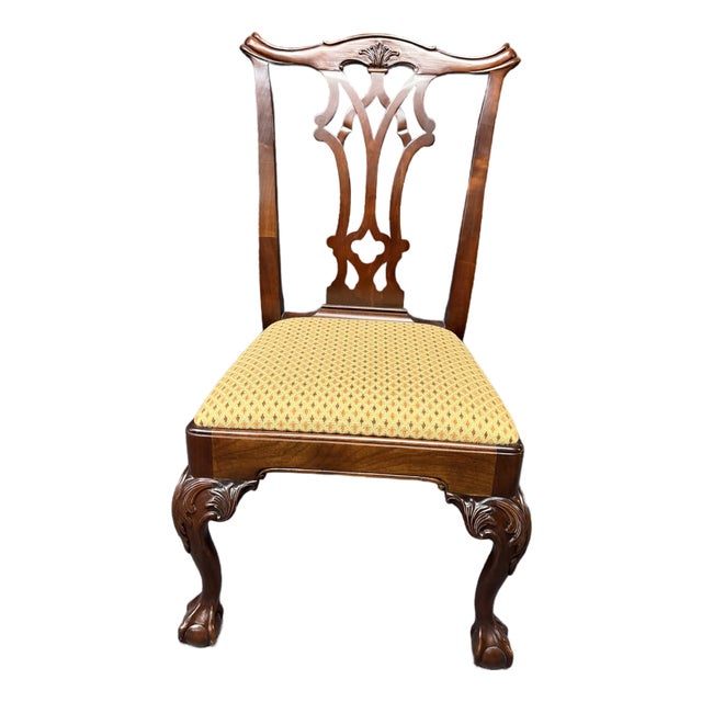 Statton Olde Towne Mahogany Claw & Ball Side Chair For Sale