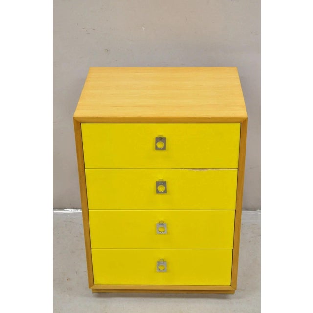 Jack Cartwright for Founders Mid Century Modern Yellow Maple Nightstand Chest For Sale - Image 11 of 11