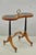 Vintage Weiman Heiroom French Empire Regency Style Black Leather Top Side Table For Sale - Image 16 of 17