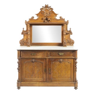 Antique Portuguese Henry II Sideboard in Oak, 1800s For Sale