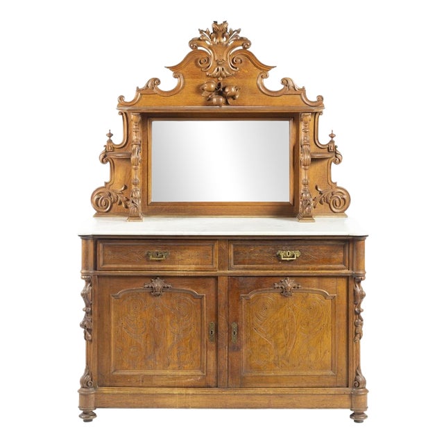 Antique Portuguese Henry II Sideboard in Oak, 1800s For Sale