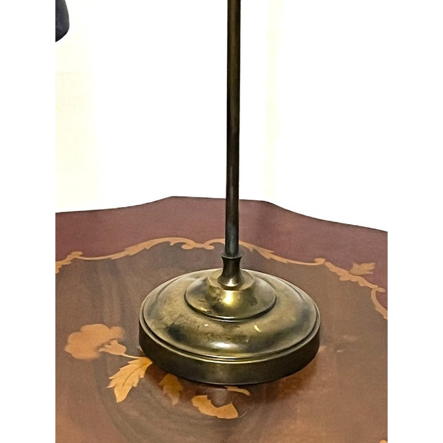Antique Brass and Pate de Verre Glass Shade Table Lamp, 1890s For Sale - Image 4 of 5