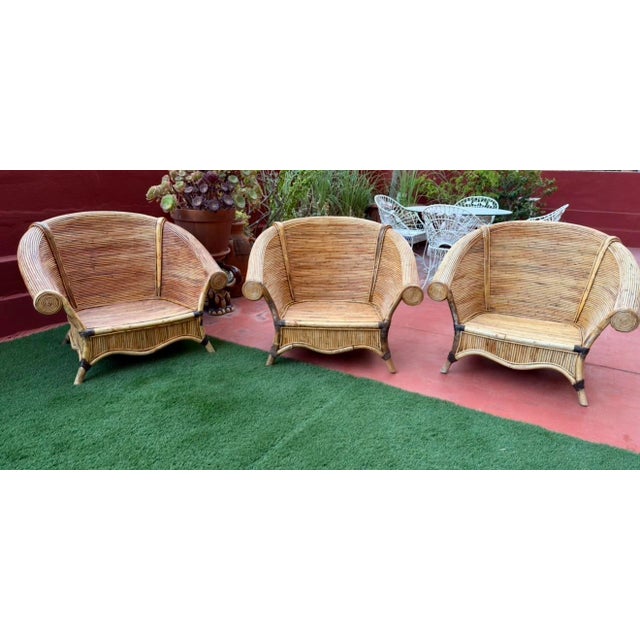 Sculptural Armchairs from Vivai Del Sud, Italy, 1970s. Set of 3 For Sale - Image 9 of 18