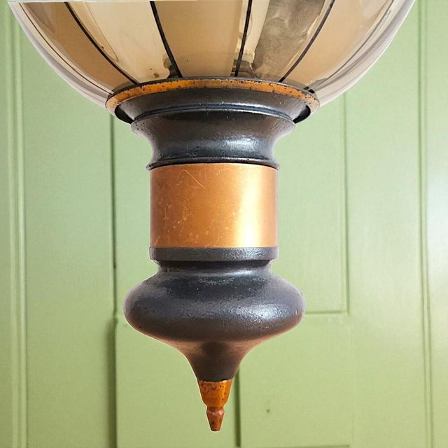 Black Large Art Deco Metal and Smoked Glass Wall Lamp, 1960s For Sale - Image 8 of 10