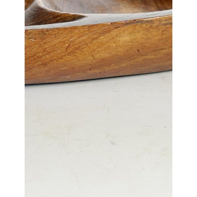 Oval Wooden Trinket Tray with Carved Motif, France, 1970s For Sale - Image 13 of 14