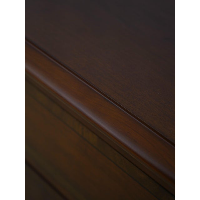 Lexington Cherry Inlaid 4 Drawer Chest Nightstand For Sale - Image 11 of 18