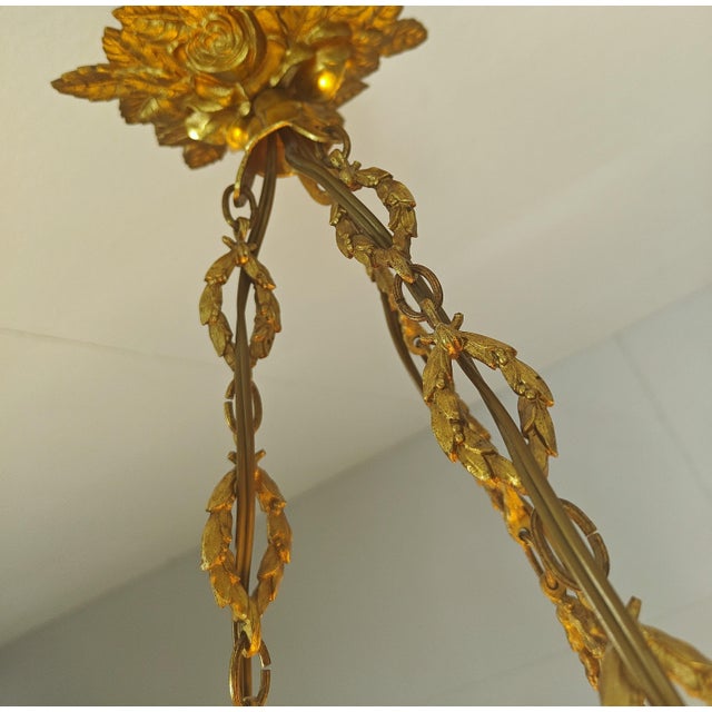 Art Deco Chandelier from Hettier & Vincent, France, 1920s For Sale - Image 10 of 11