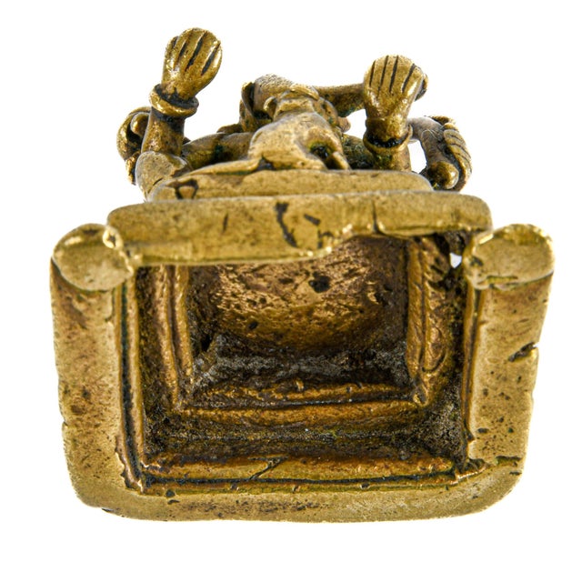 Antique Indian Brass Lord Ganesha Pilgrimage Shrine Figure, Circa 18th–19th Century For Sale In Greensboro - Image 6 of 6
