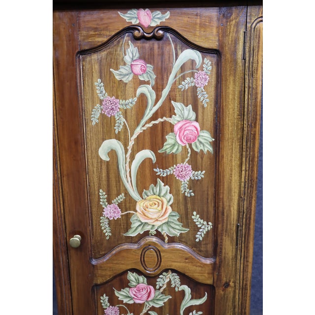 Mid 20th Century French Country Painted Cherry Chimney Cupboard For Sale - Image 5 of 13