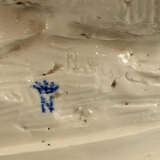 Antique Ceramic Sculpture by Badessi for Capodimonte, 19th Century For Sale - Image 9 of 10