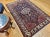 Vintage Persian Bakhtiari Area Rug, Handwoven Floral Pattern, Navy & Ivory, 5’ X 7’ For Sale - Image 10 of 12