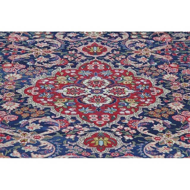 1950s Old Persian Tabriz Area Rug 9’3″ X 12’11” For Sale - Image 9 of 12