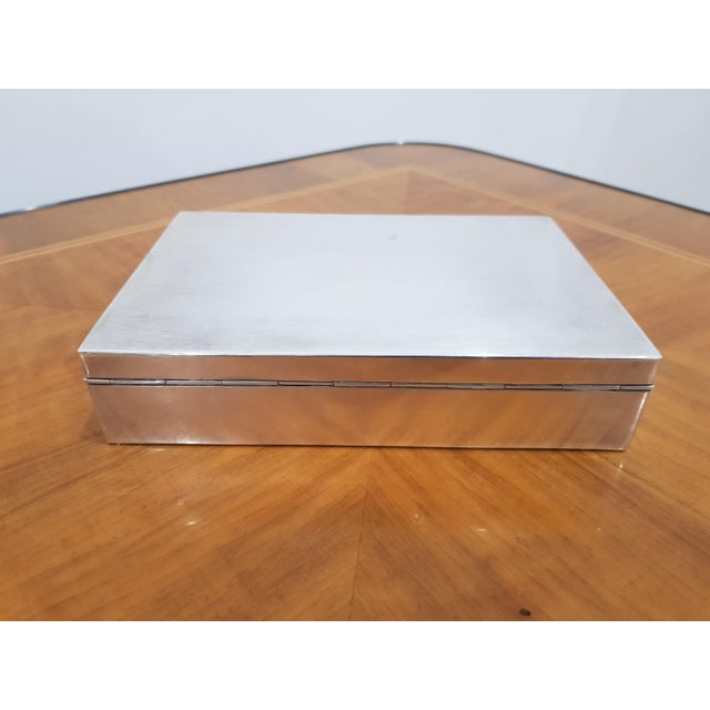 Silver Cigar Box in 925 Silver For Sale - Image 4 of 9