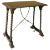 Carved Italian Walnut & Wrought Iron Sorrento Side Table by Randy Esada