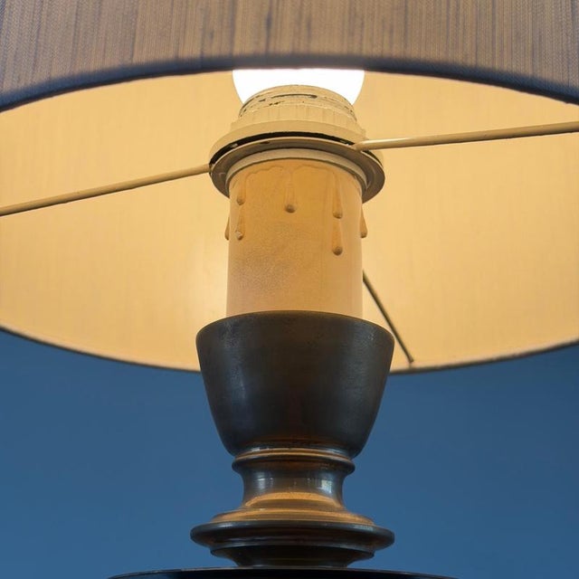 Cast Brass Wall Lights with Linen Shades by Mauritius, 1977, Set of 2 For Sale - Image 17 of 18