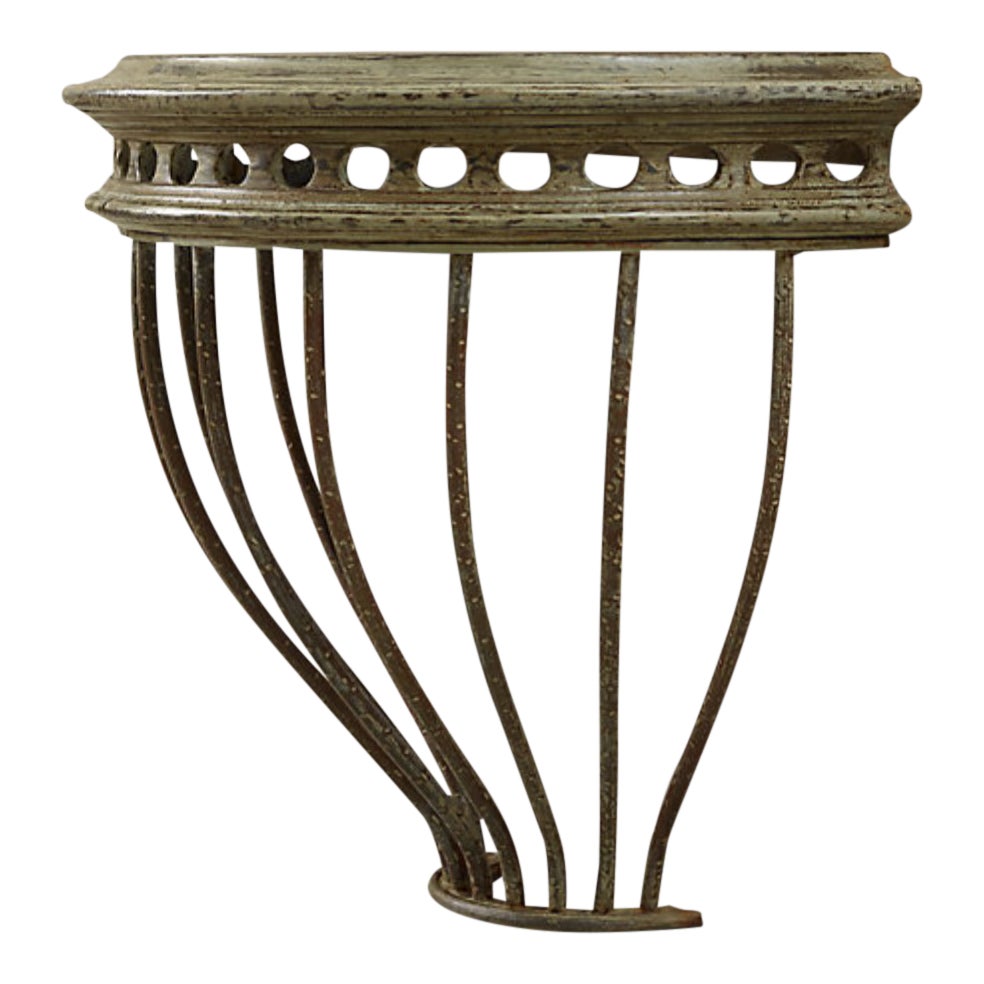 Restoration Hardware Cast Iron Demilune Console Table Chairish