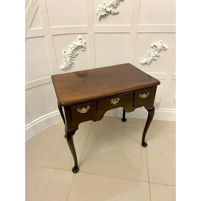 Brown George III Figured Mahogany Lowboy Side Table, 1780s For Sale - Image 8 of 11