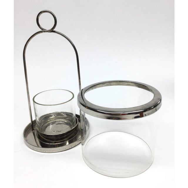 Silver Vintage Hurricane Candle Holder Silver Plate India For Sale - Image 8 of 9