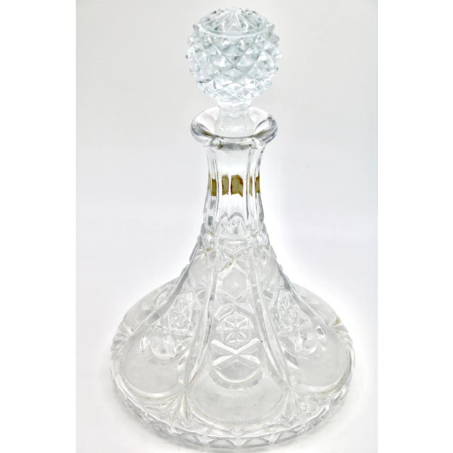 Mid Century West Germany Lead Crystal Decanter For Sale - Image 12 of 13