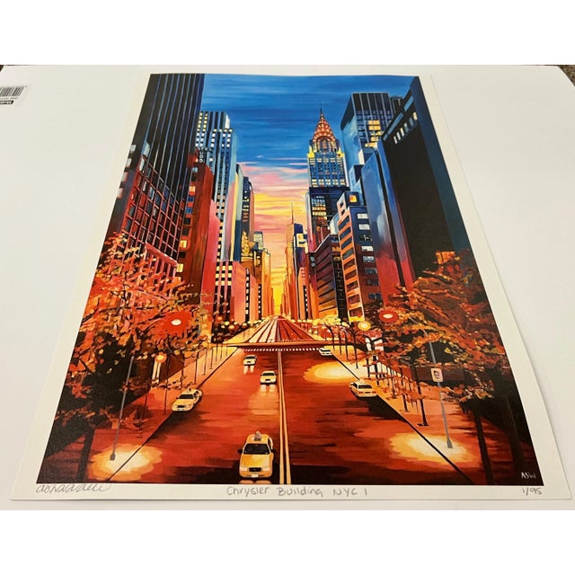 Limited Edition Print of Chrysler Building New York City NYC by Contemporary British Artist, Angela Wakefield. This is a...