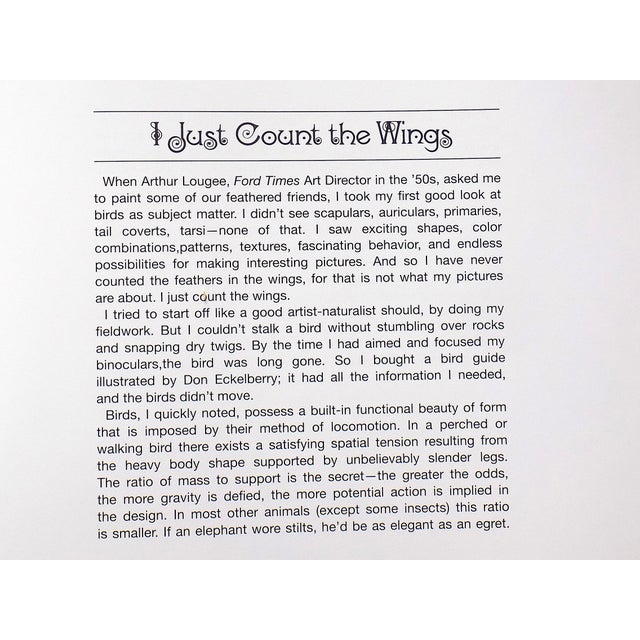 Blue Vintage Charley Harper Modernist Abstracted Bird Lithographs (10.75" X 8.25") - Set of 10 For Sale - Image 8 of 10