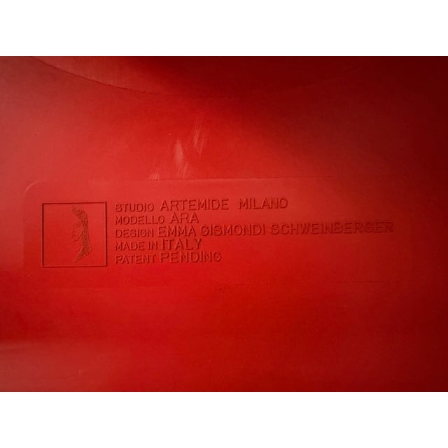 Red Vintage Ara Coffee Table by Emma Schweinberger for Artmide, 1968 For Sale - Image 8 of 16